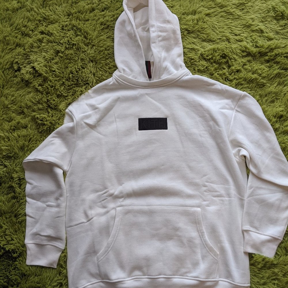 KITH BOX LOGO HOODIE BLACK ON WHITE XL